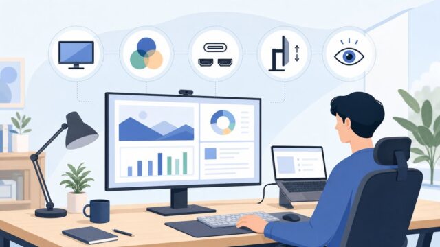 외장 모니터 추천 기준 – 재택근무 생산성 높이는 조합 찾기